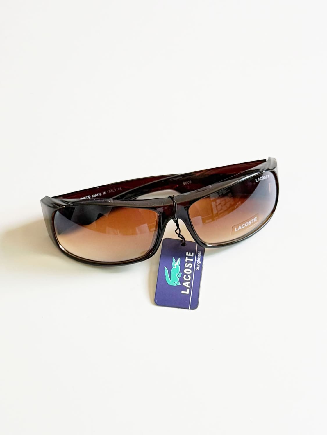 90s LACOSTE 스퀘어 랩어라운드 빈티지 틴트 선글라스 상품이미지1