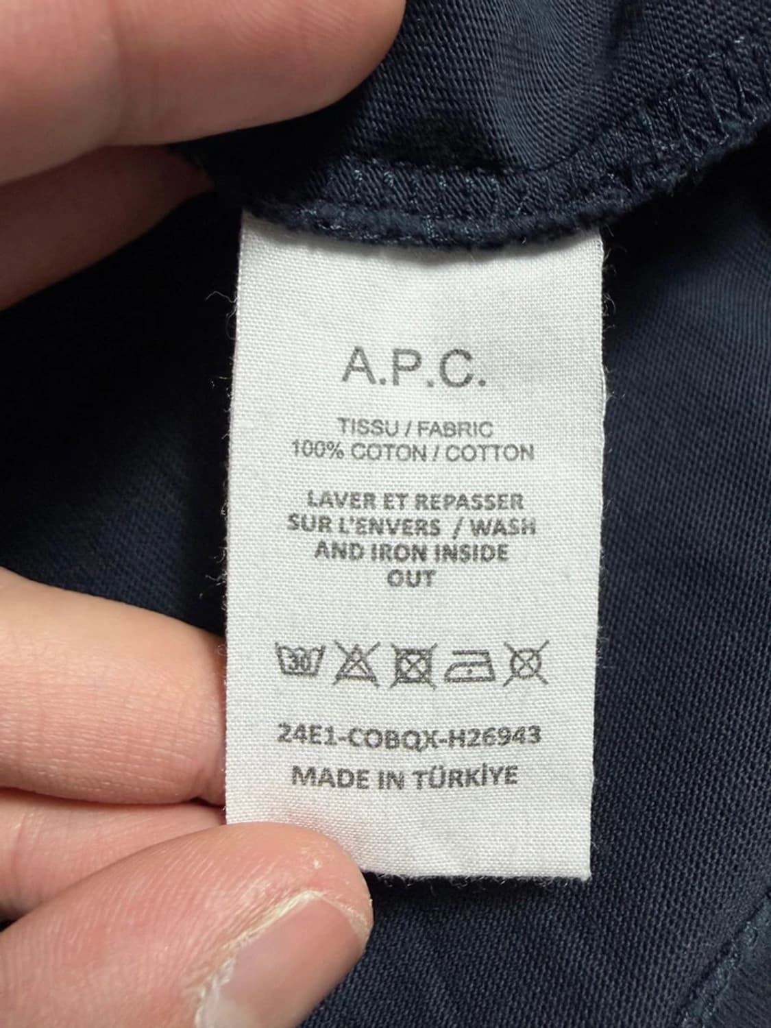 아페쎄 APC 시그니처 로고 반팔 티셔츠 R2256 상품이미지6