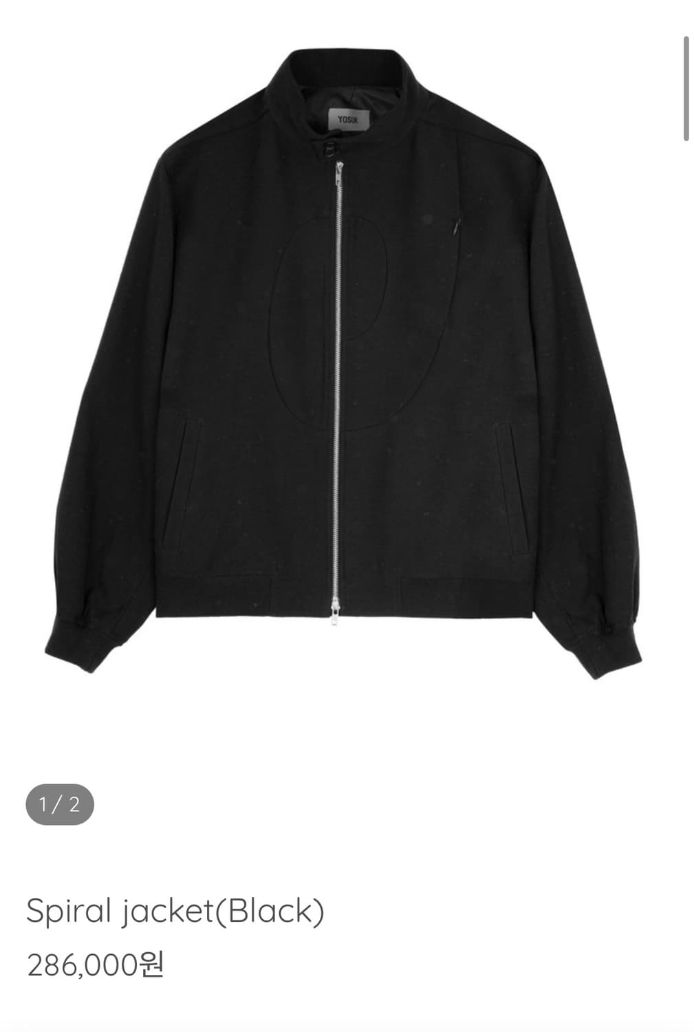 1)yosuk Spiral jacket(Black)  상품이미지1