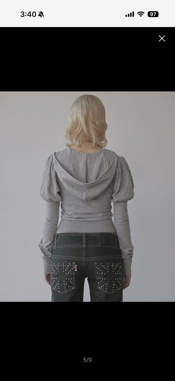 스컬프터 Puff Sleeve Zip-Up Hoodie 상품이미지3