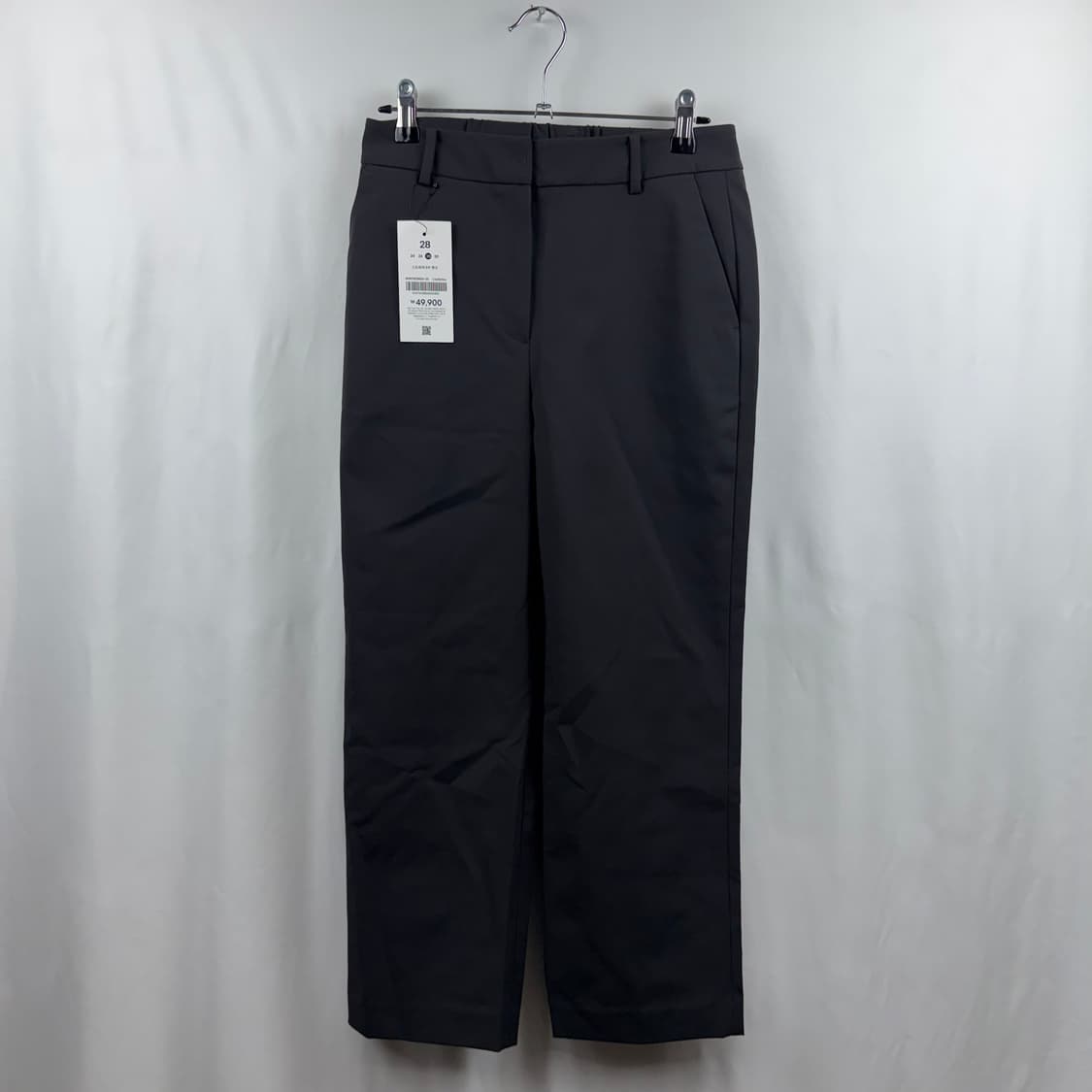 (새상품)(28) 미쏘 스트레치 9부 팬츠 차콜 상품이미지2