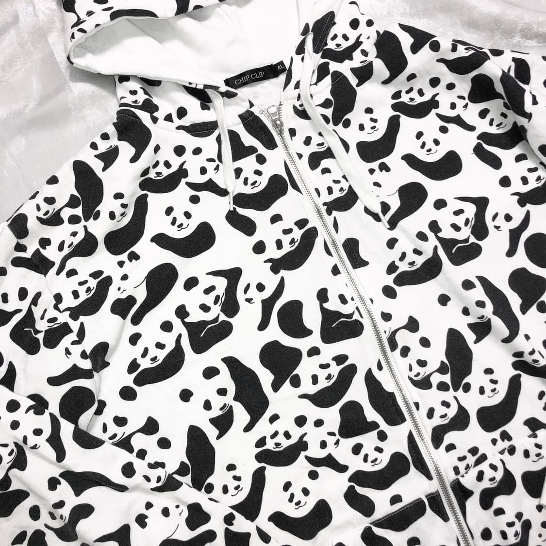 panda pattern hooded zip-up 상품이미지2