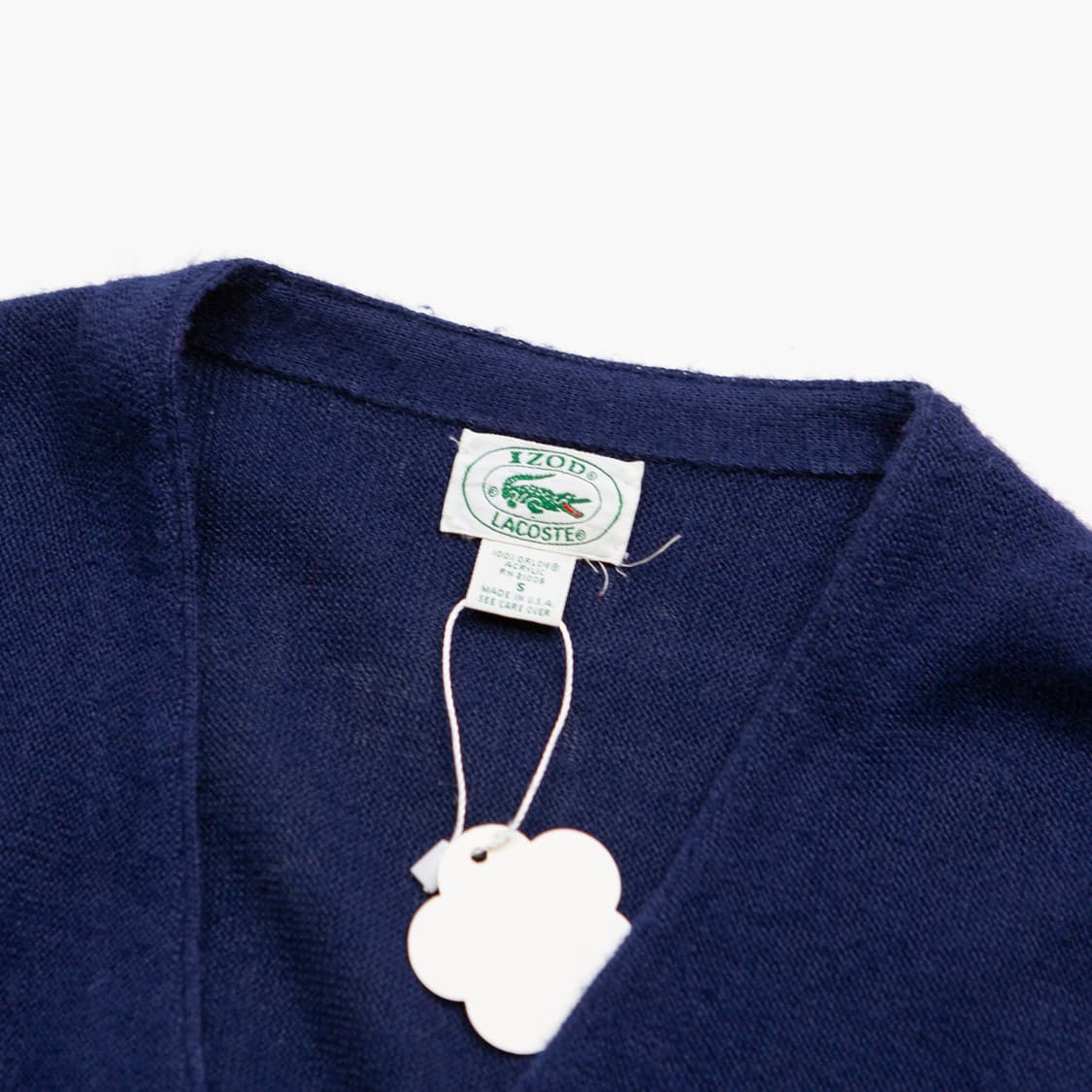 80s IZOD 라코스테 아크릴 가디건 네이비 상품이미지4