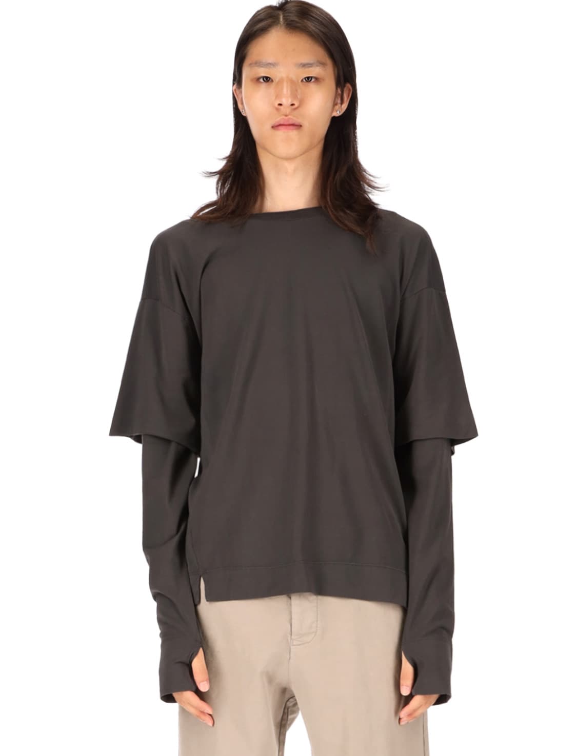 [L] Transit 트랜짓 레이어드 롱슬리브 다크그레이 상품이미지1