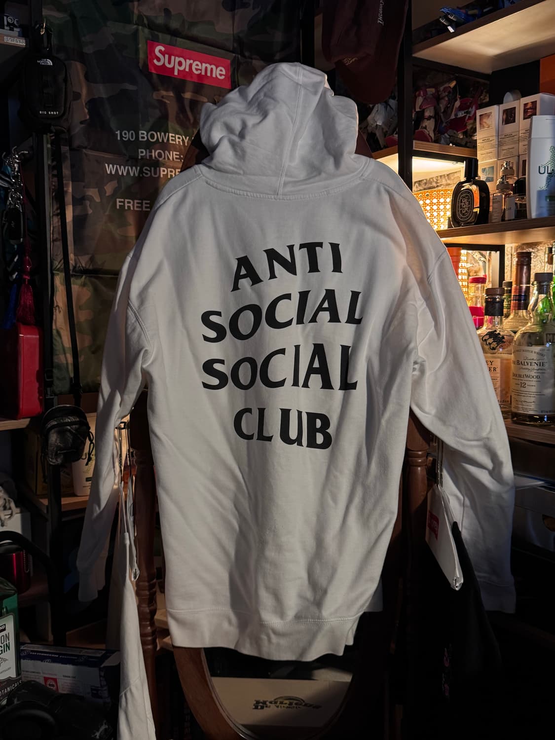 Xl 안티소셜소셜클럽 마초이즘 후드 집업 화이트 상품이미지2
