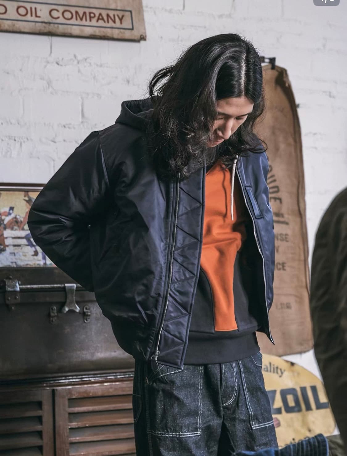 브론슨 BRONSON B-15C MOD 플라이트 자켓 네이비 XL(42) 상품이미지5