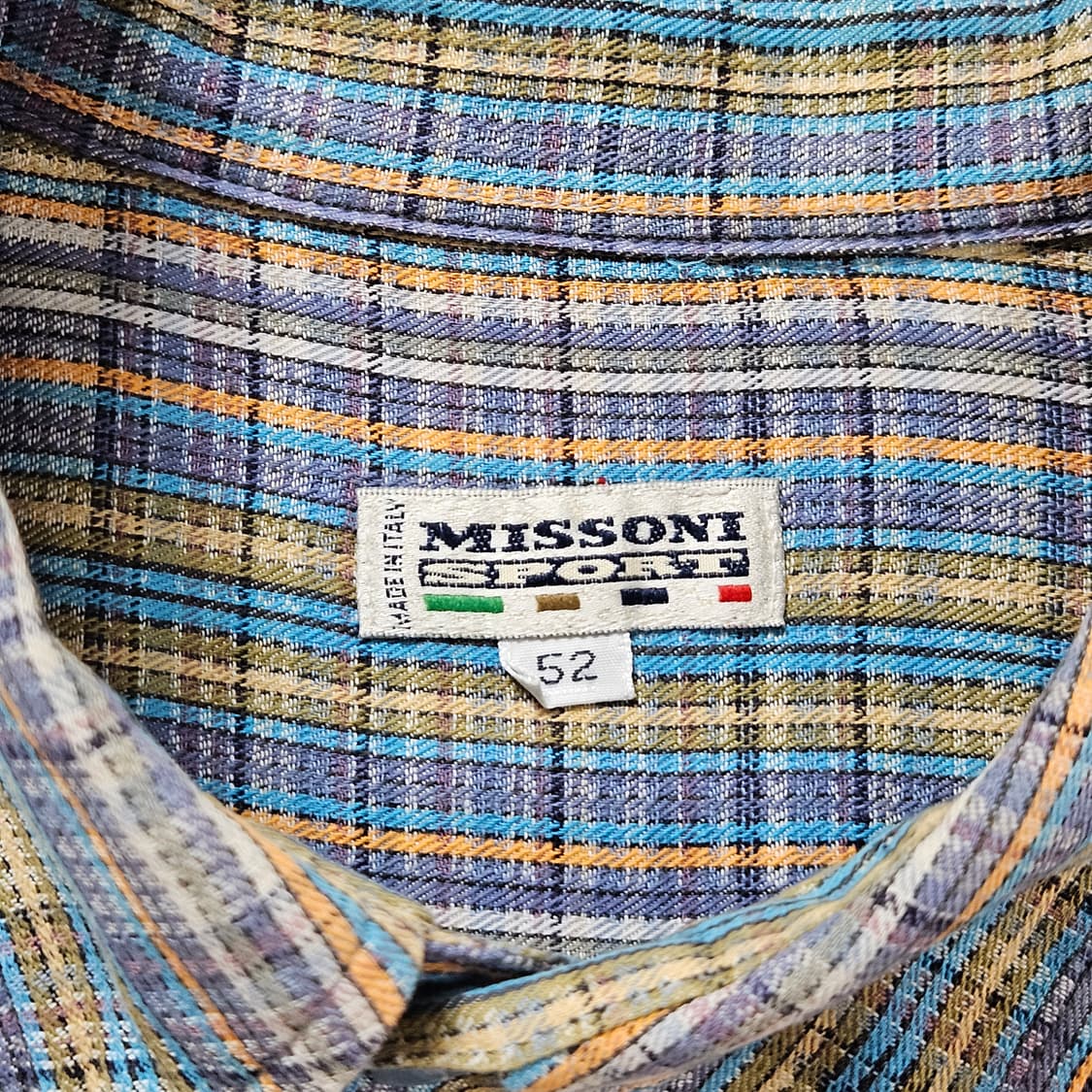 XL 52 미쏘니 스포츠 빈티지 퍼플 멀티체크 셔츠 상품이미지5