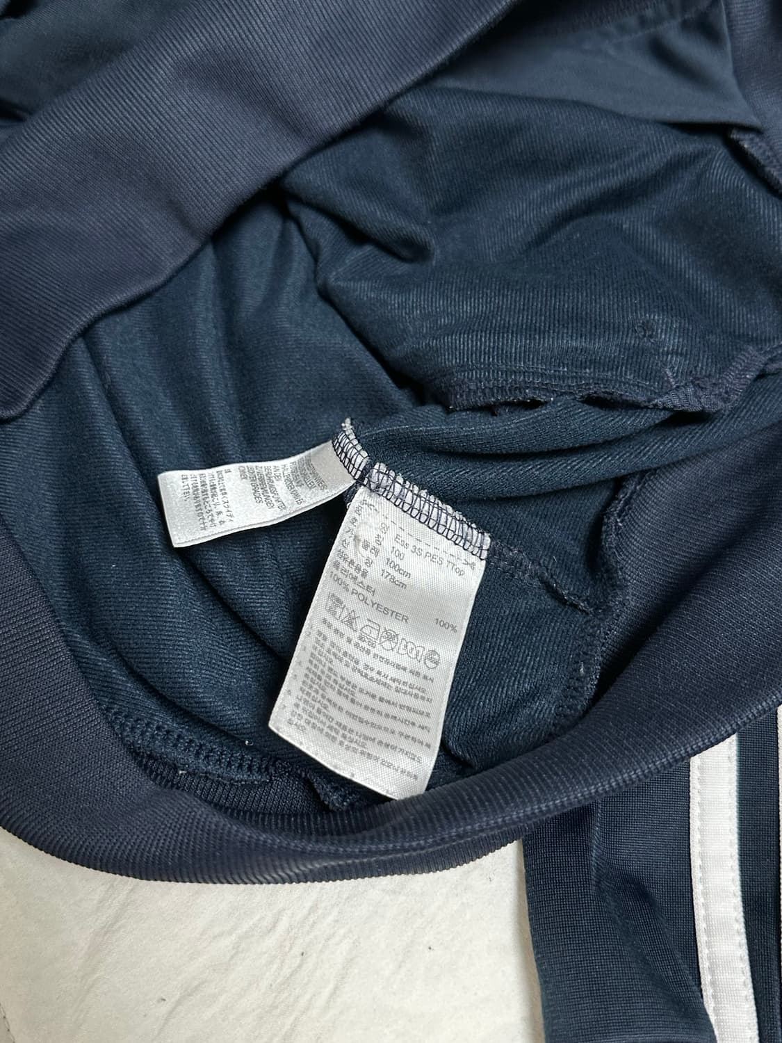 아디다스 네이비 져지 트랙탑 라지 에센셜  상품이미지8