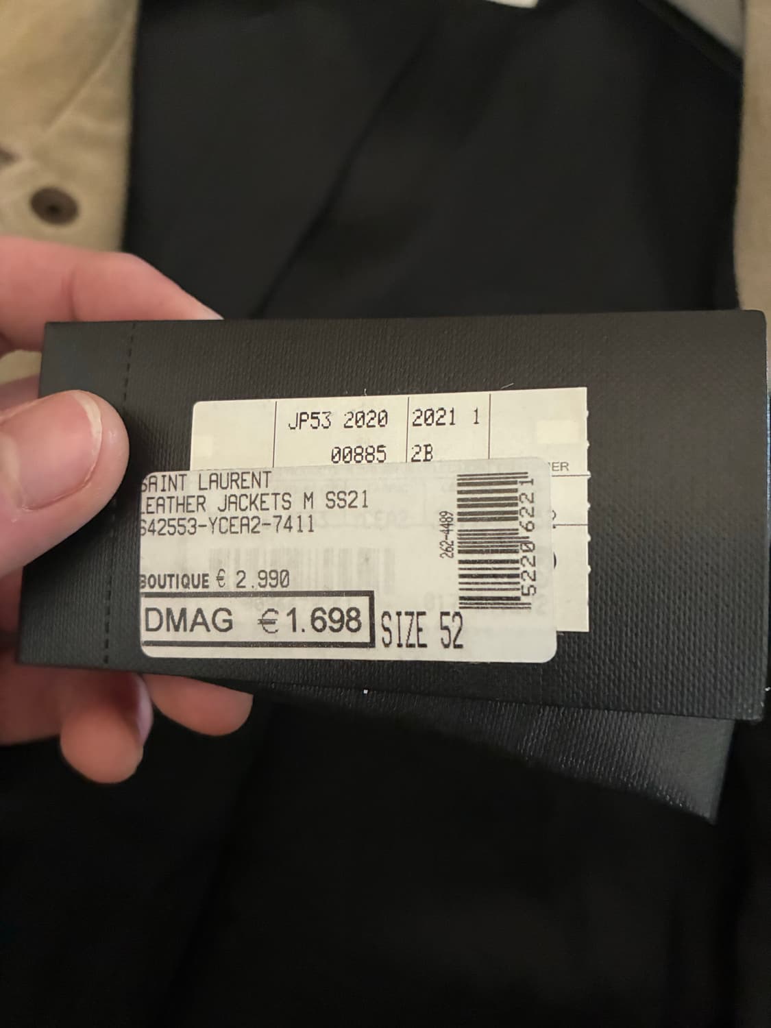 생로랑 스웨이드 레더 자켓 52 상품이미지5