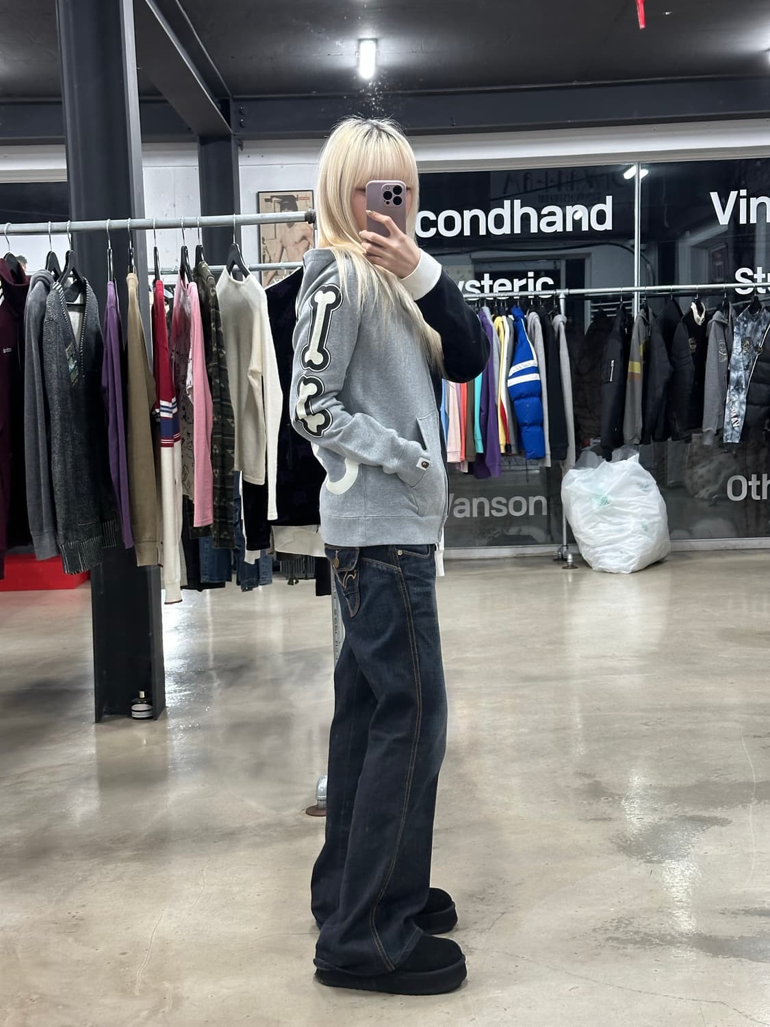 베이프 마일로 스컬 후드 집업 상품이미지2