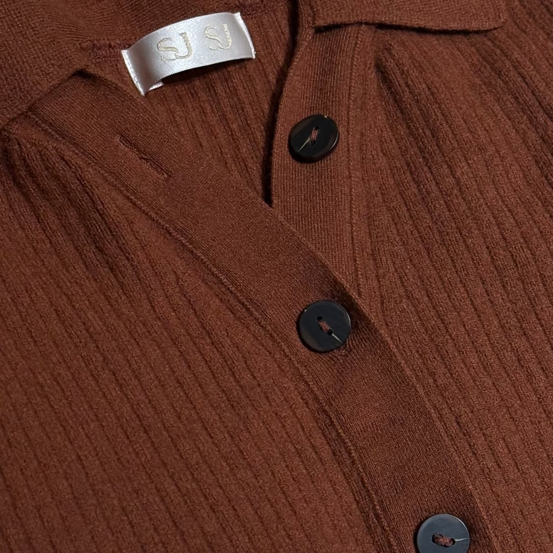 SJ SJ 브라운 골지 카라 니트 ~44사이즈까지 상품이미지2