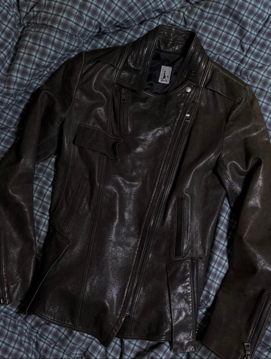 CORTIS style real leather jacket 빈티지 슬림핏 상품이미지1