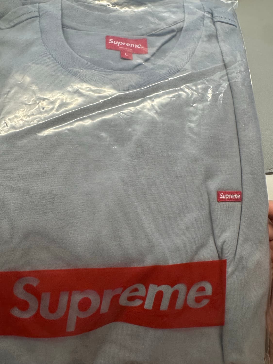 슈프림 스몰박스로고 롱슬리브 그레이 새상품 상품이미지1