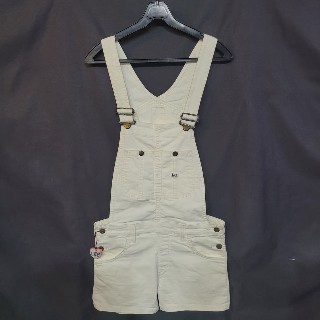 Lee 화이트 데님 오버롤 상품이미지1