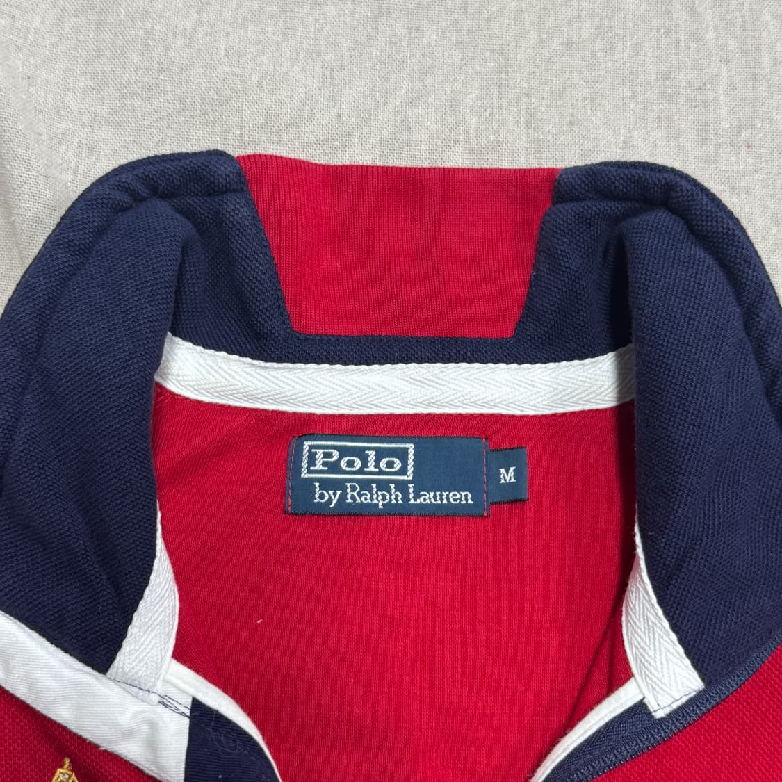 폴로랄프로렌 빈티지 USA 레이싱 반집업 M 상품이미지6
