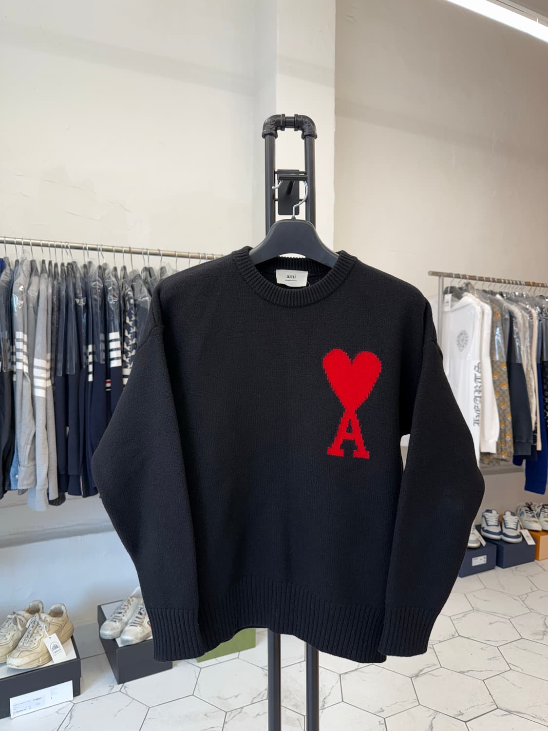 [M] 아미 빅하트 로고 니트 상품이미지1