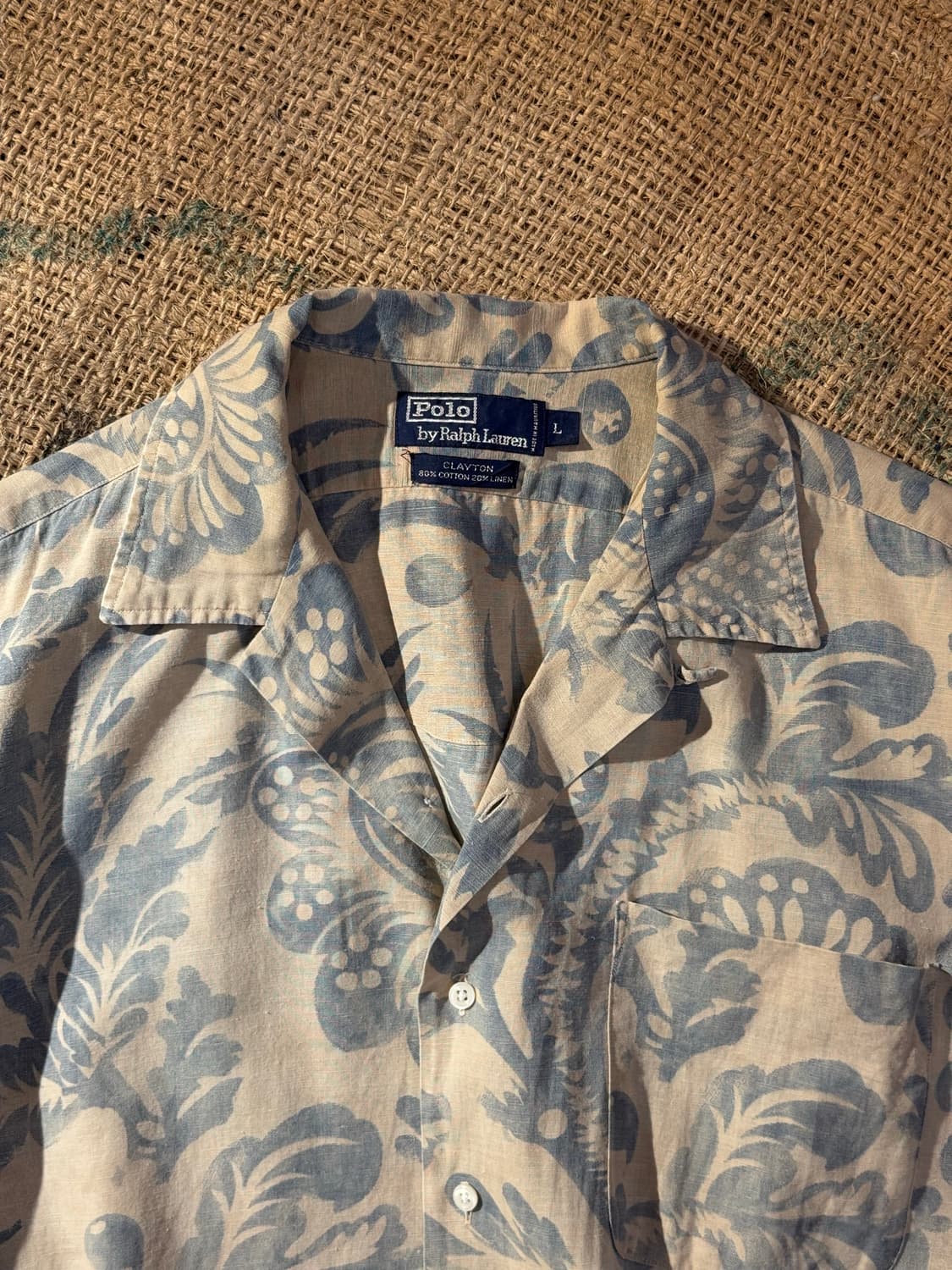 Polo Ralph Lauren 린넨 반팔 하와이안 셔츠 상품이미지1