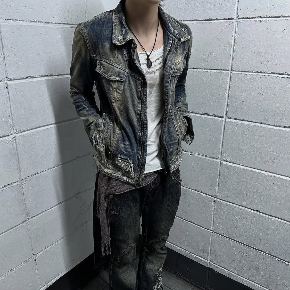 14th addiction distressed denim jacket 상품이미지3