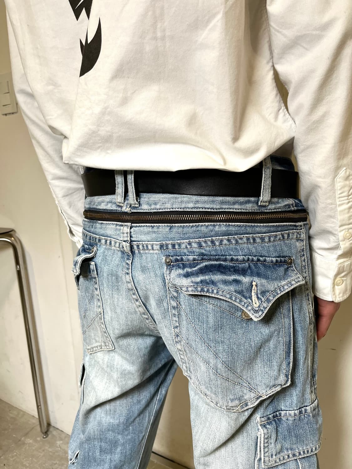 Detail Cargo Wide Denim Pants 상품이미지6