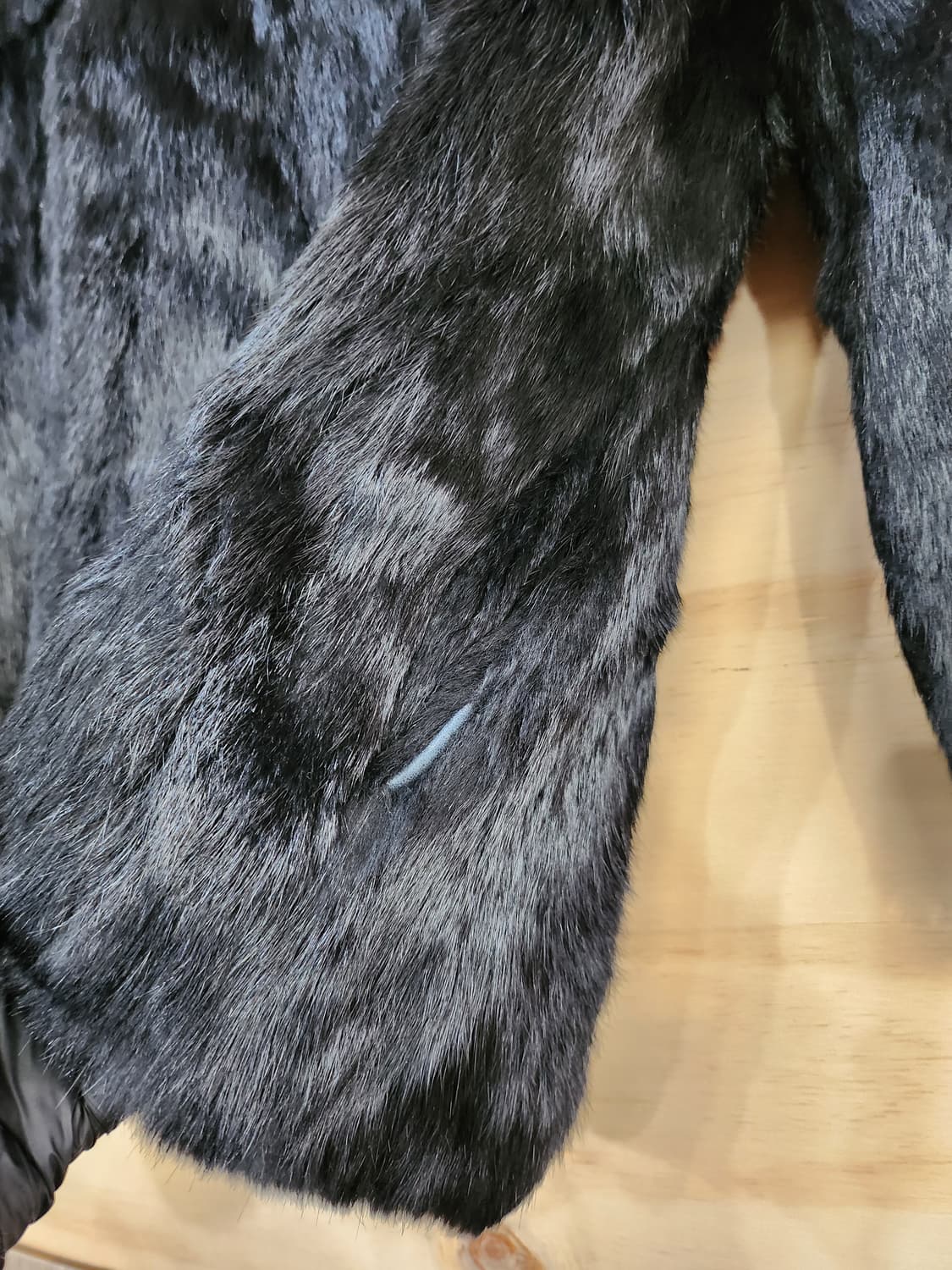 589) 탑걸 토끼털 7부 퍼 자켓 상품이미지5