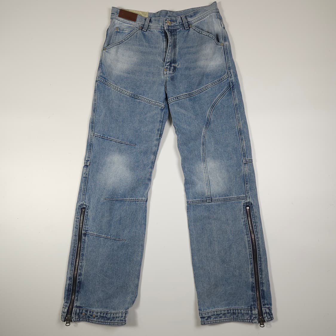 앤더슨벨 워시드 지퍼 와이드 데님 팬츠 상품이미지1