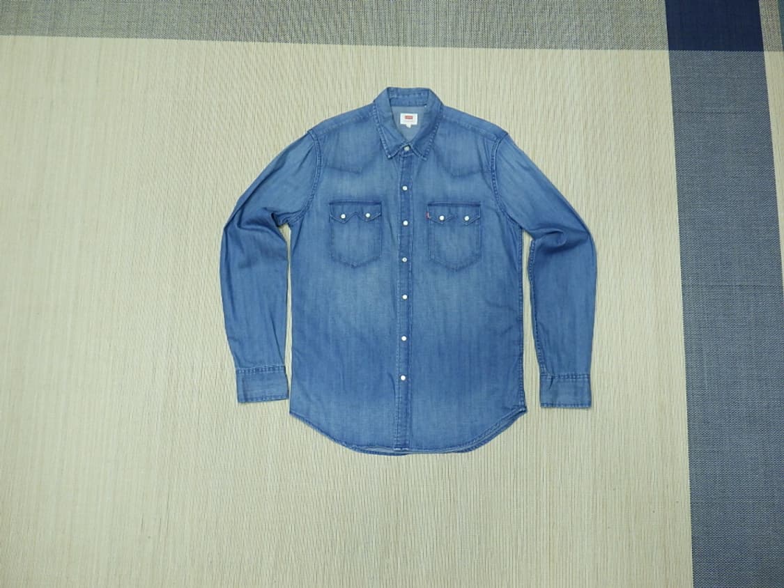 (M/95) 리바이스 Levis 남성 청 데님 포켓 남방 상품이미지1