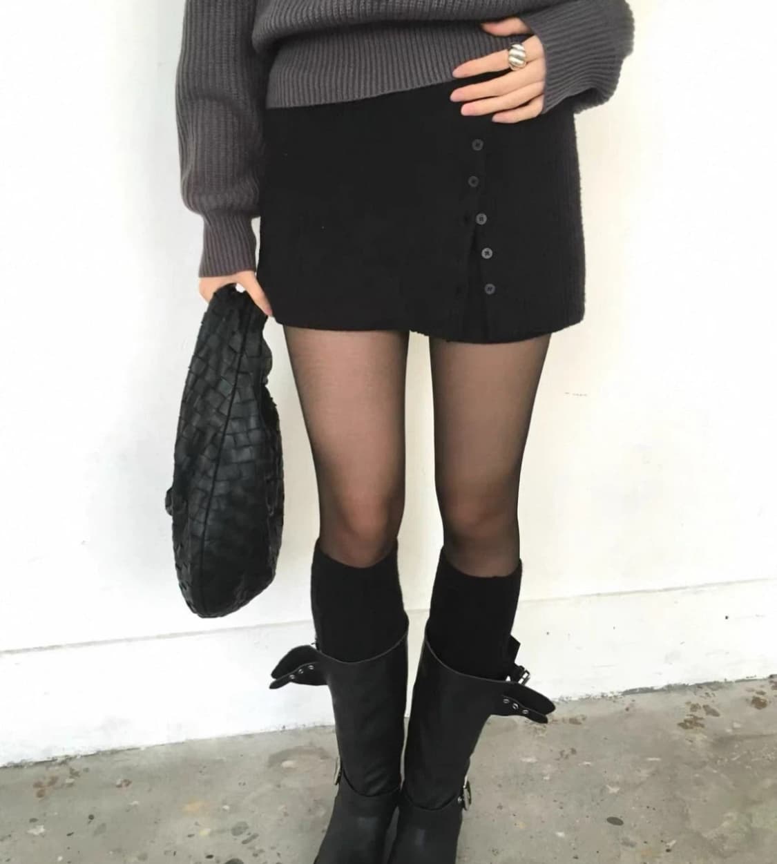 밴딩 니트 스커트팬츠 상품이미지2