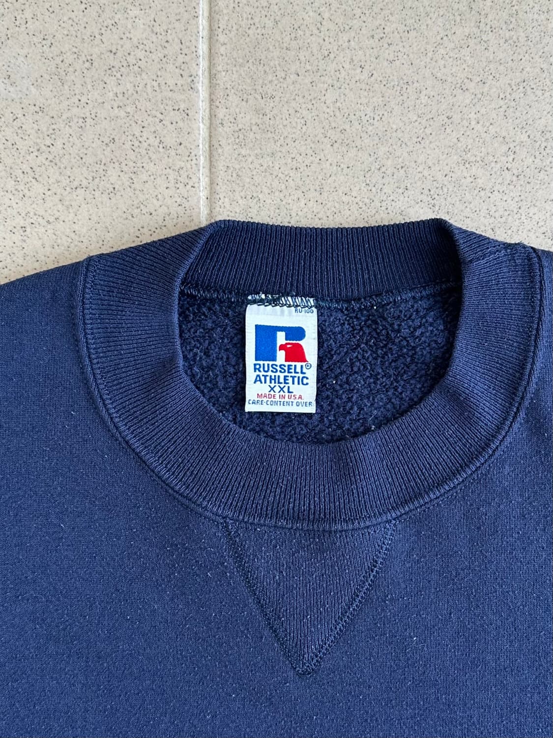 90s 빈티지 러셀 스웻셔츠 네이비 XXL USA 상품이미지5