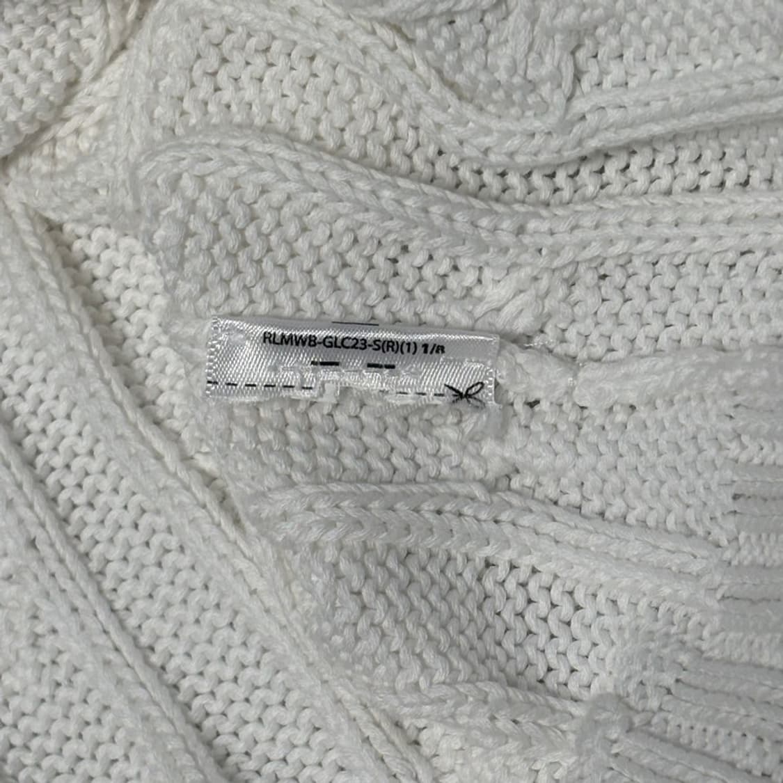 L 폴로랄프로렌 피마코튼 화이트 케이블 니트 상품이미지5