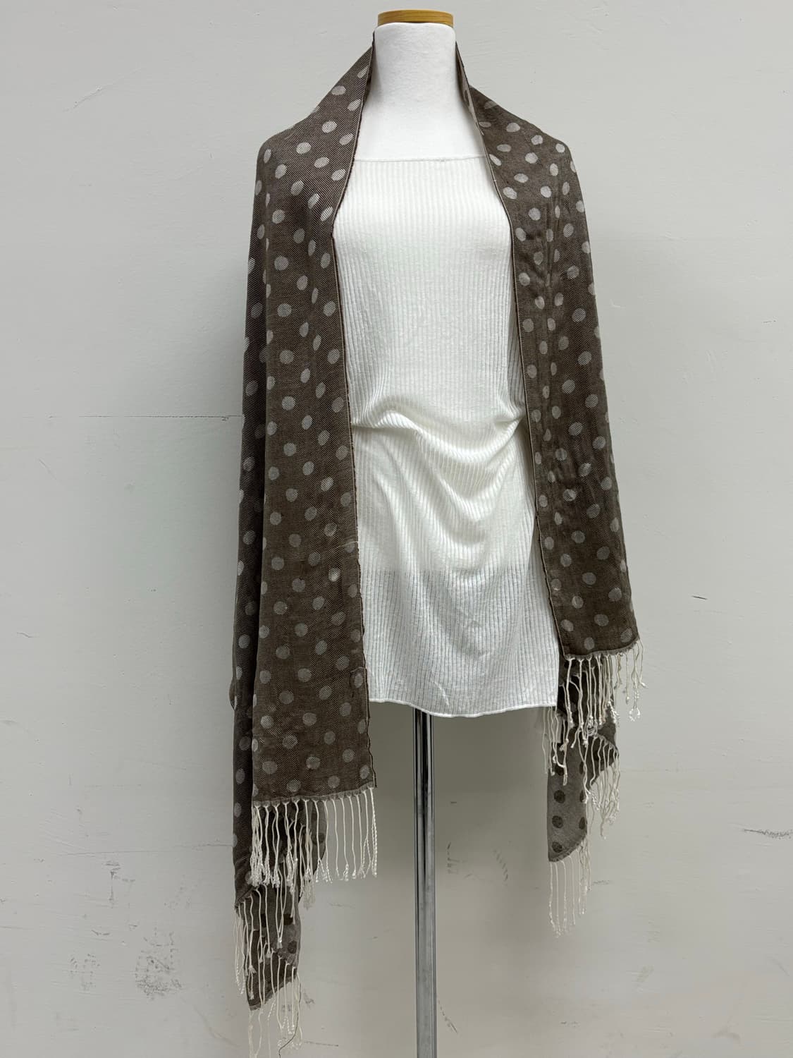 빈티지 도트 리버시블 머플러 목도리 숄 상품이미지4