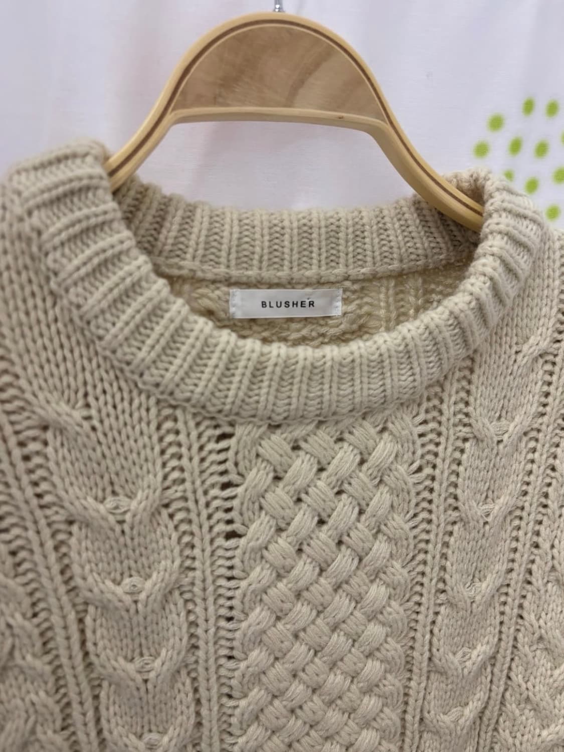 빈티지꽈배기니트 아이보리 상품이미지3