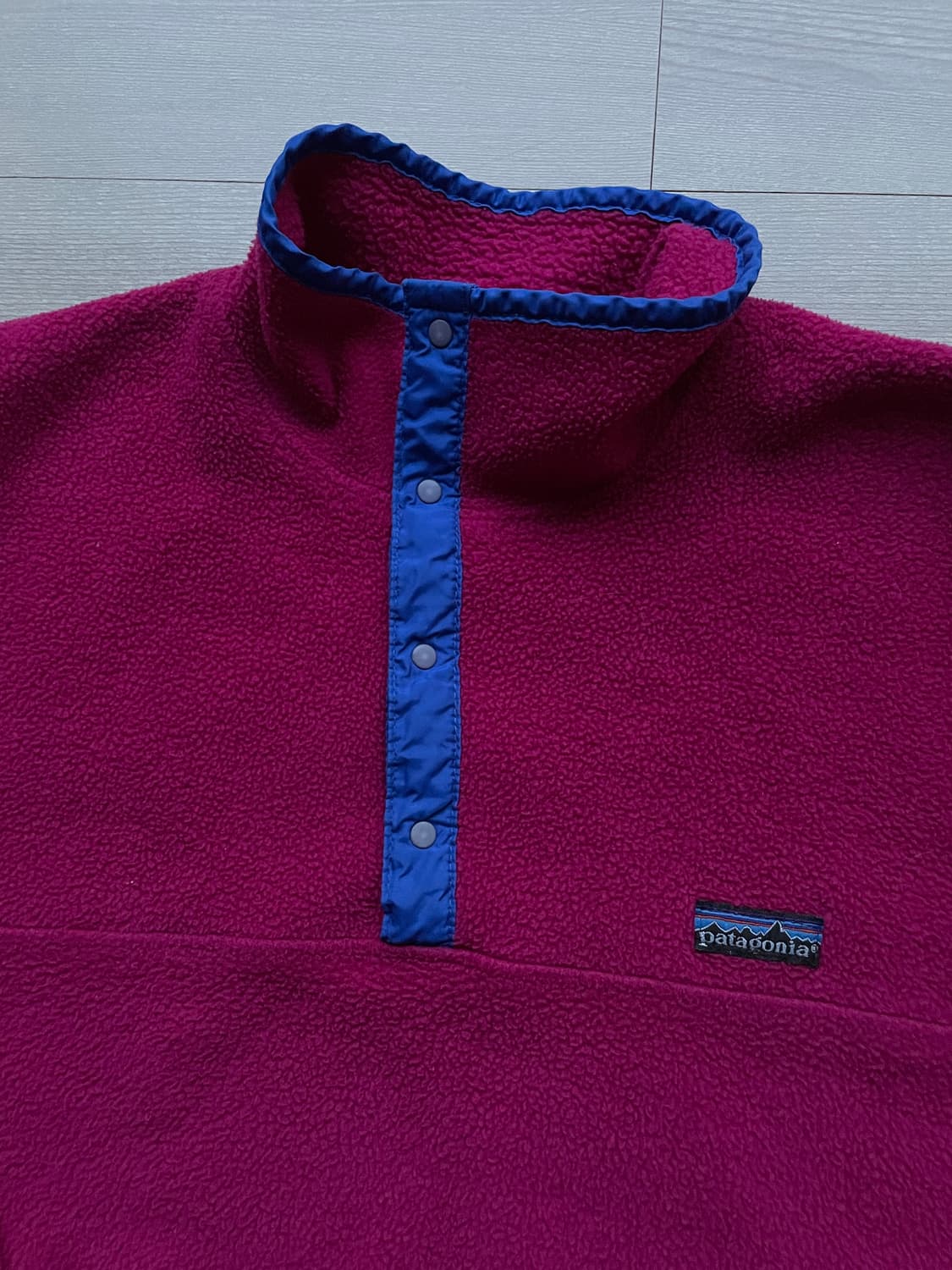 80s 파타고니아 신칠라 라즈베리 블루 rare 빈티지 상품이미지5