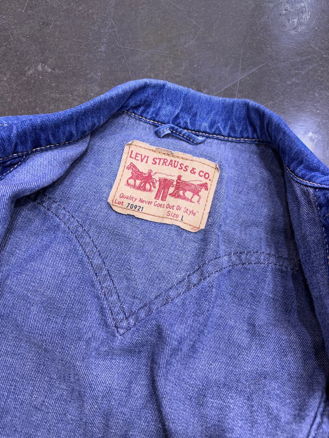 리바이스 아이코닉 타입원 빈티지 워싱 데님자켓 L 상품이미지7