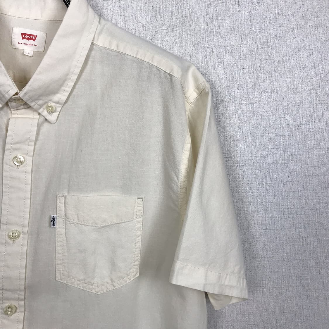 리바이스 Levi's 린넨 마 반팔 셔츠 남방 남성L 상품이미지4
