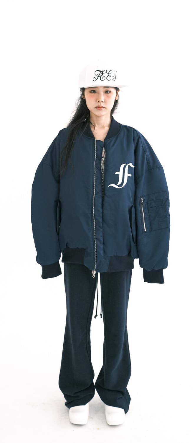 (택o) 샵페어리 봄버자켓 네이비 새상품 상품이미지3