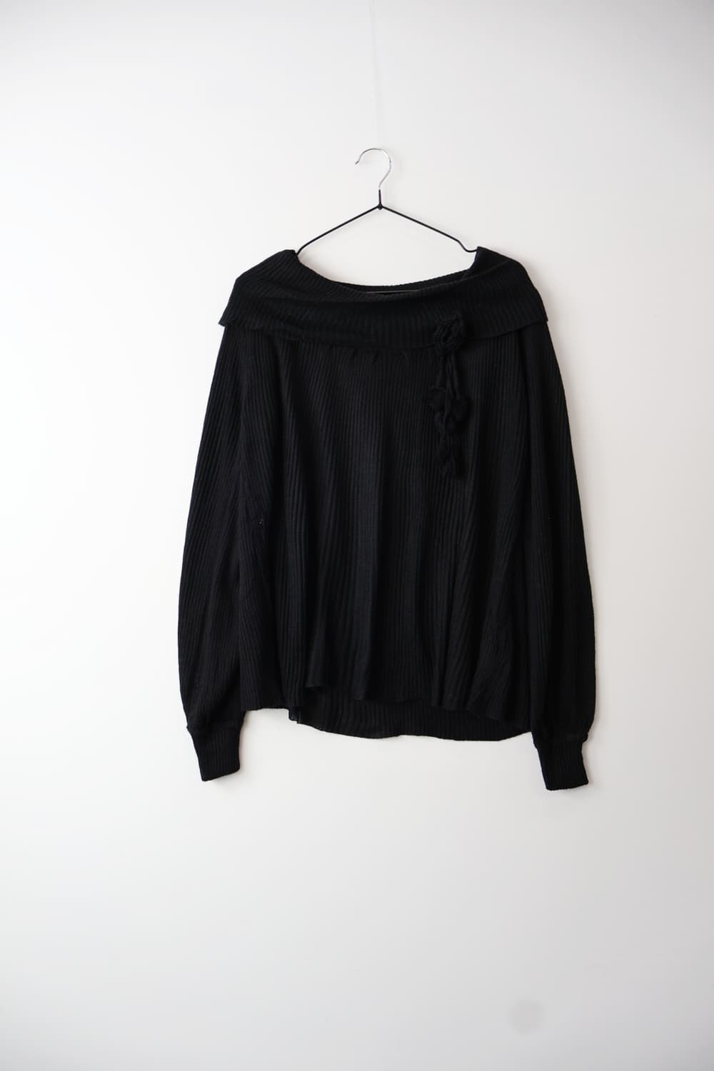 Jpn Black Ribbed Knit 상품이미지4