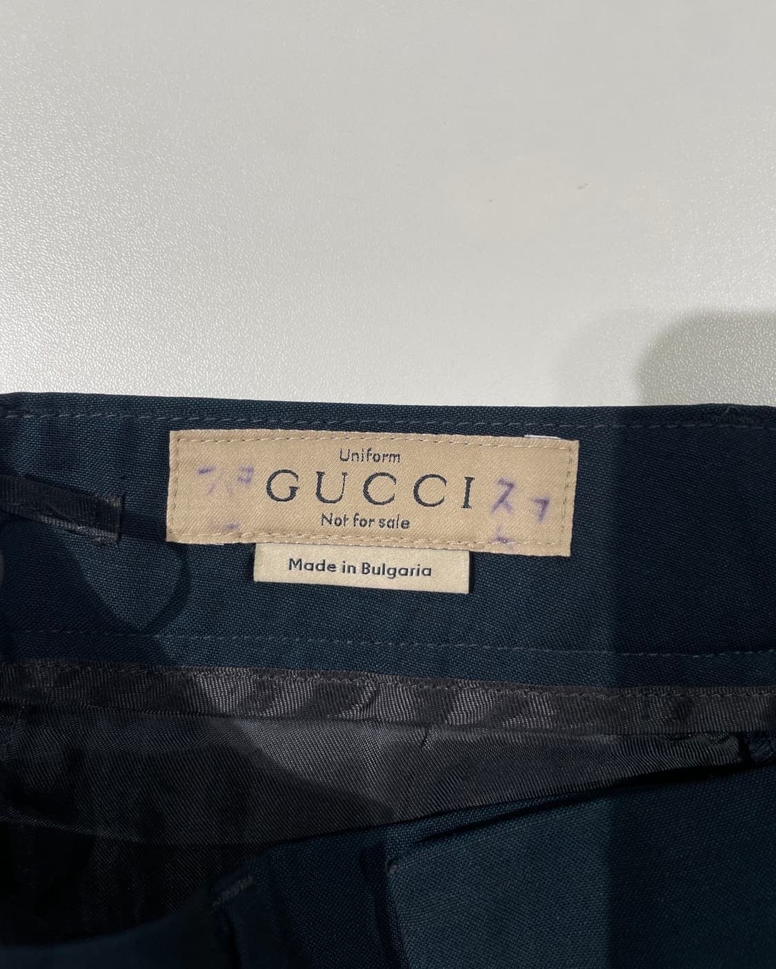 구찌 유니폼 딥 그린 폴드 햄 슬랙스 상품이미지7