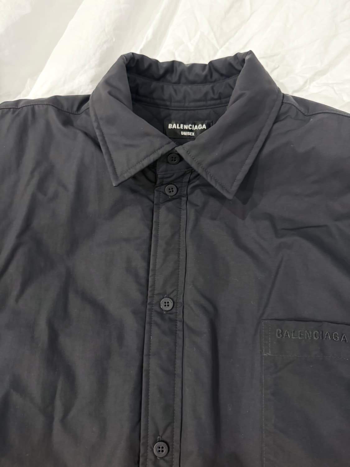 [46] 발렌시아가 오버핏 패디드 셔츠 다크네이비 상품이미지2