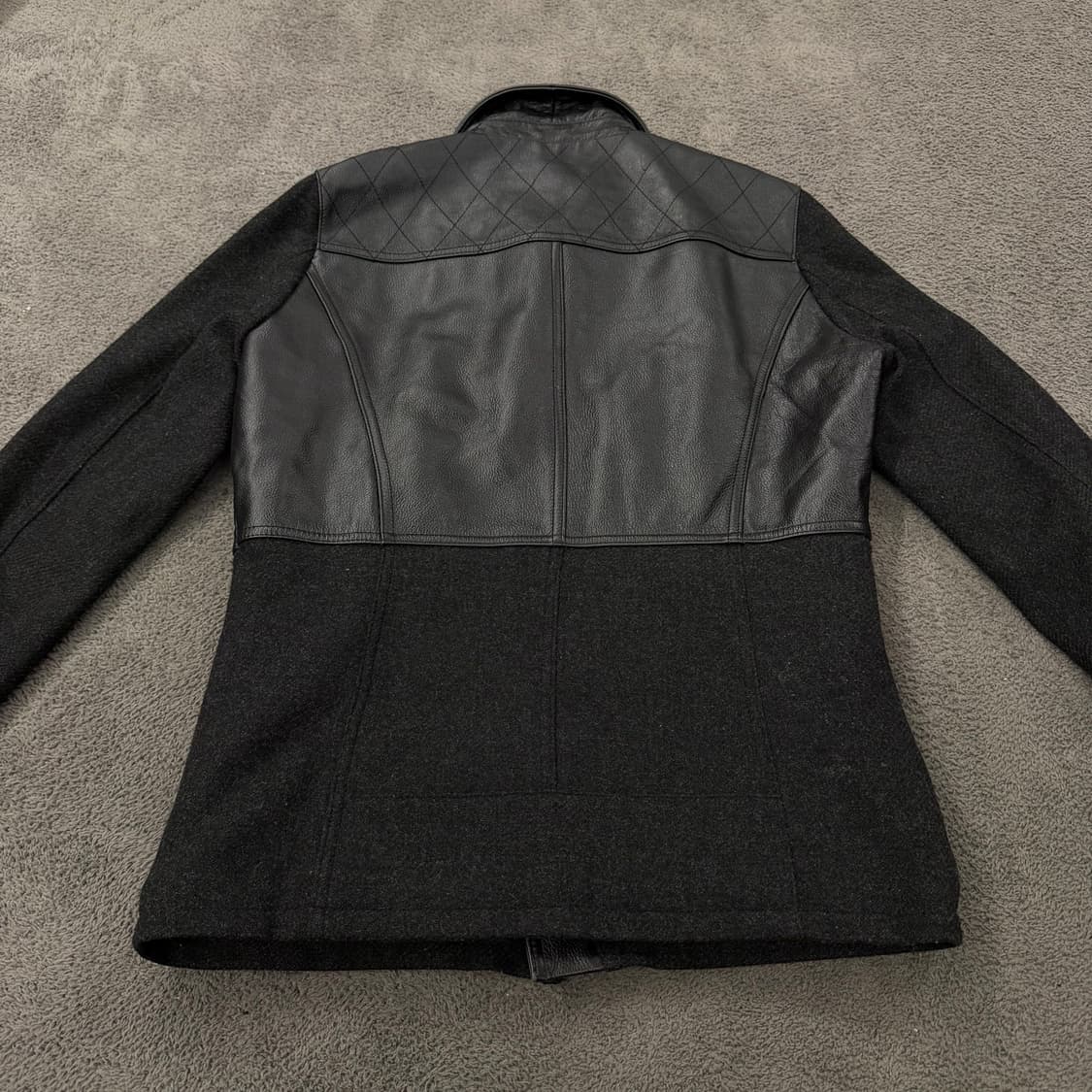 [정품/48] GENGY HOMME 소가죽 배색 캐시미어 자켓 상품이미지4