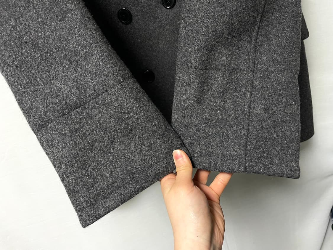 폴로진스 여성 울혼방 더블 피코트 M _ 차콜 상품이미지5