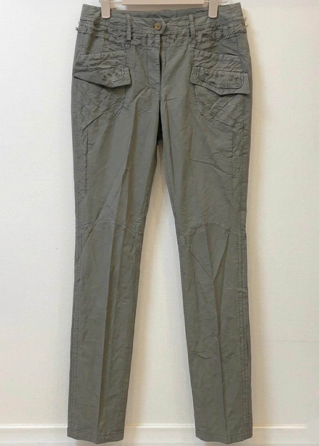 빈티지 나일론 카키 팬츠 상품이미지1