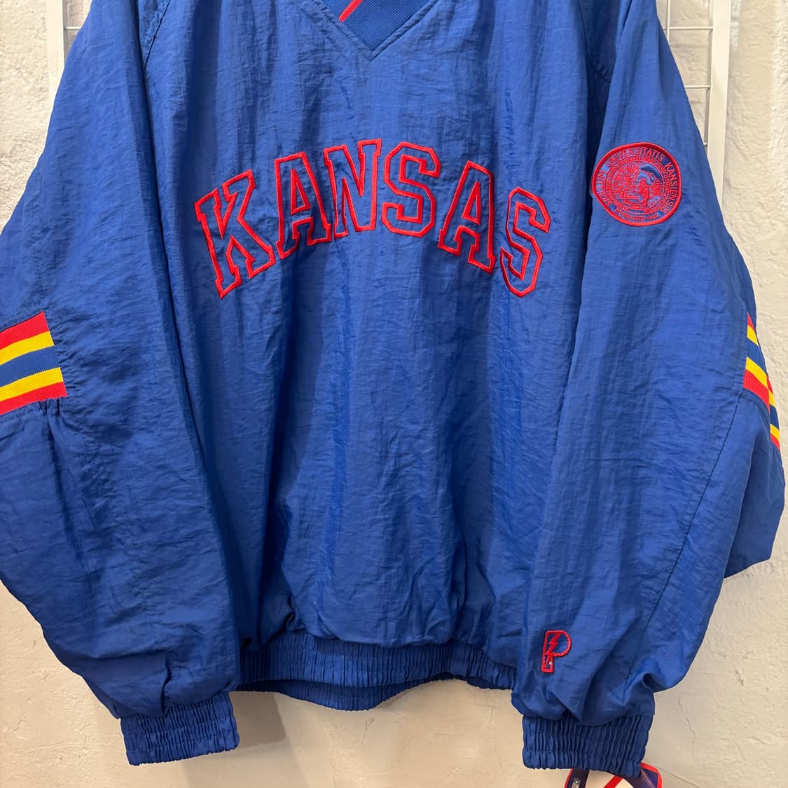 90s 프로 플레이어 올드스쿨 캔자스 제이호크스 웜업 M 상품이미지4