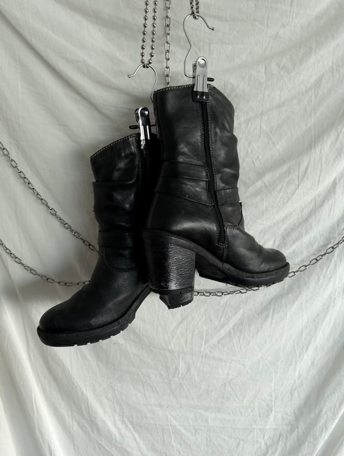 manas 마나스 버클 아일렛 사이드지퍼 부츠 상품이미지4