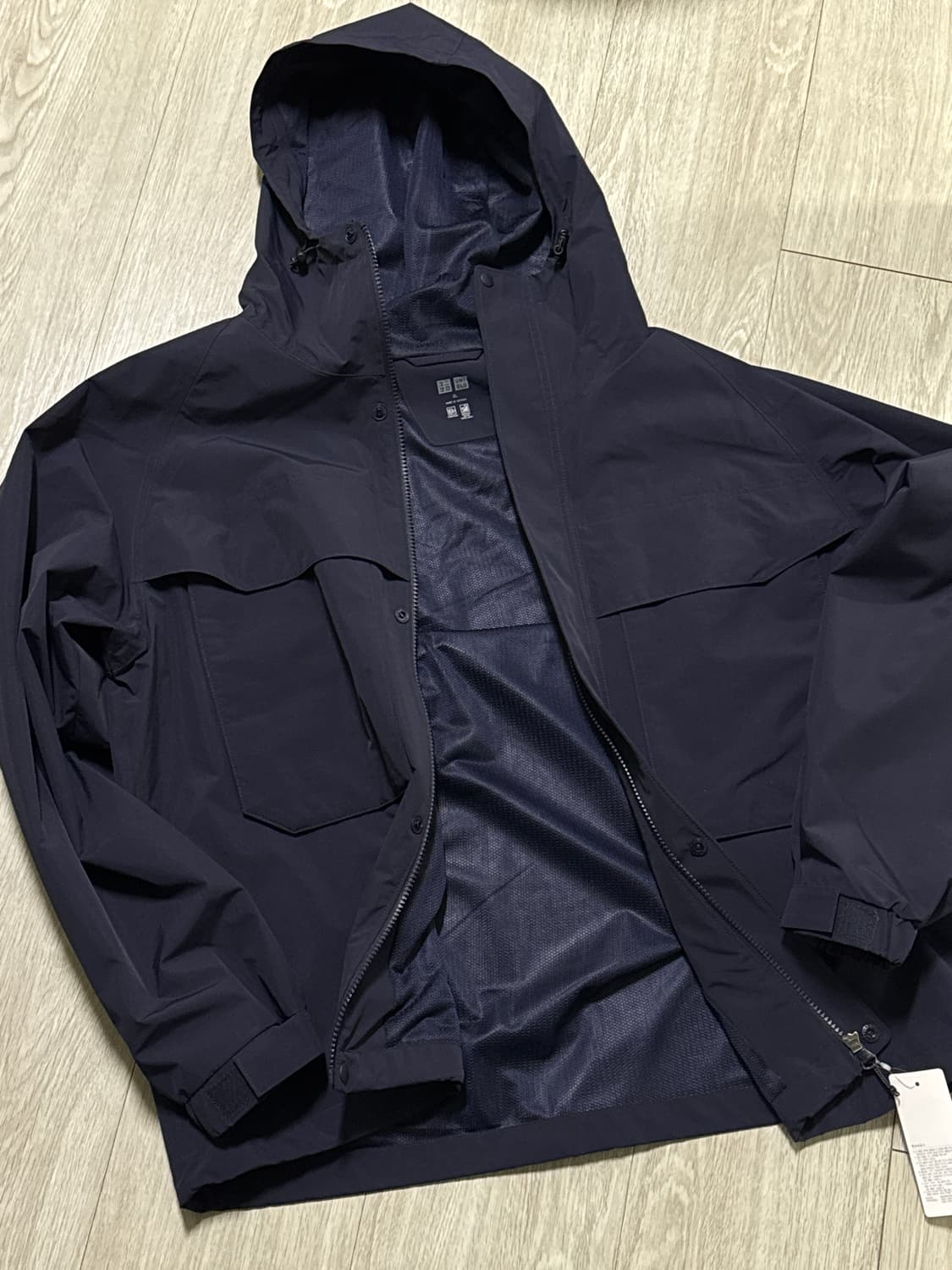 유니클로 윈드블럭 파카 (네이비 XL) 판매 상품이미지3
