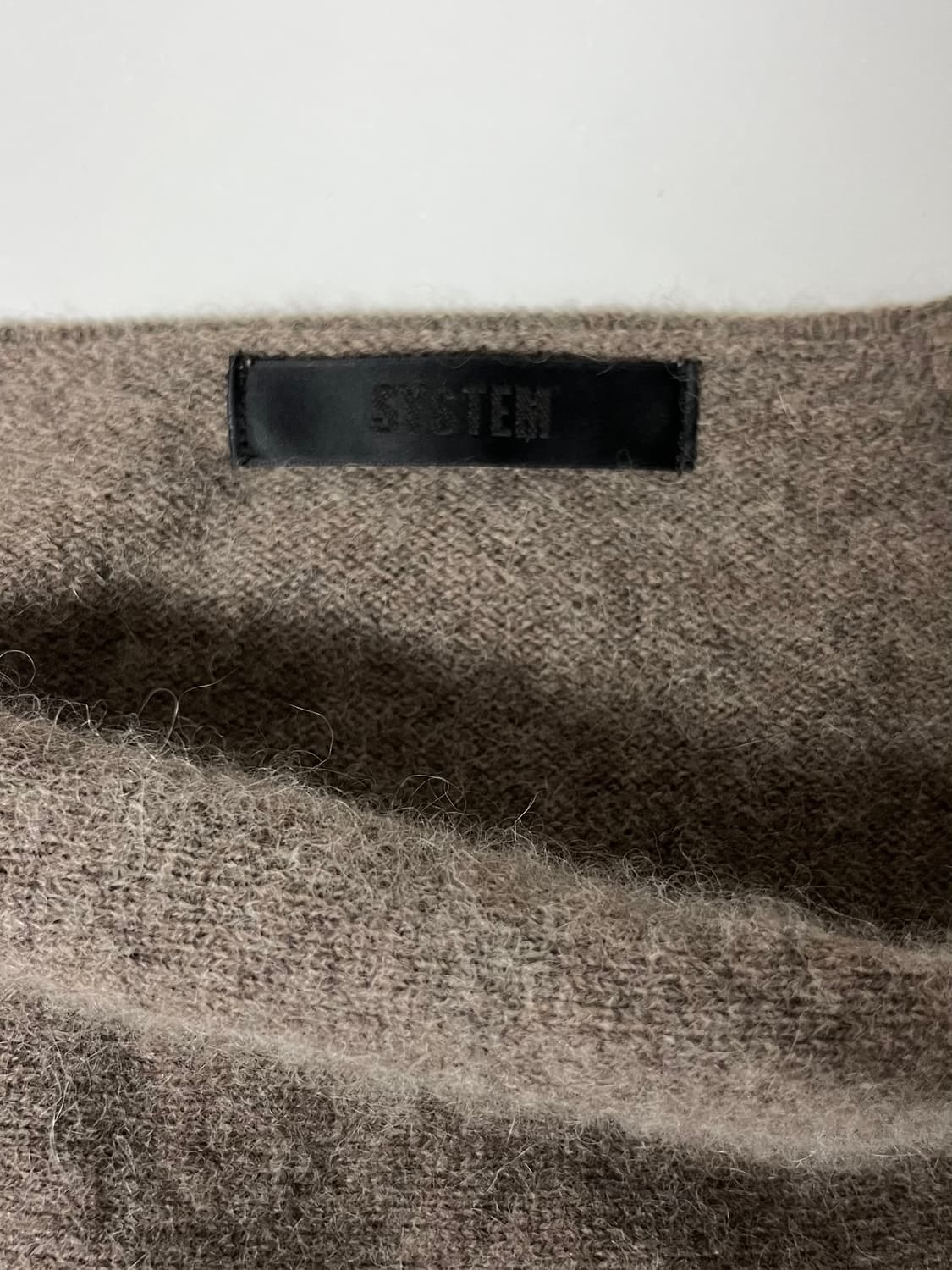 F) 한섬 시스템 울 라쿤 니트 브라운 상품이미지4