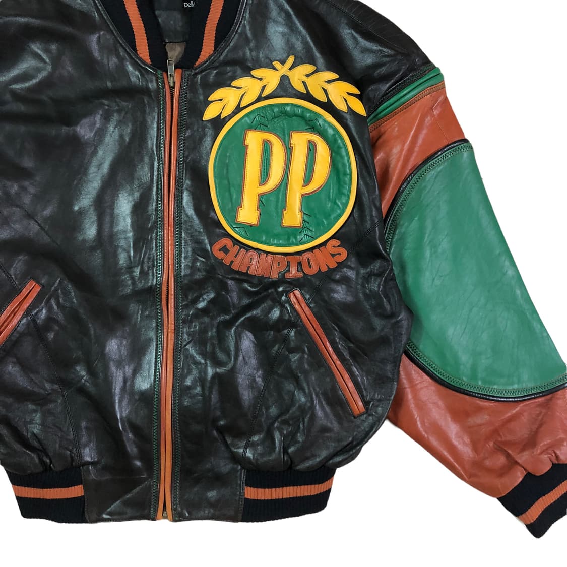 [L] 펠레펠레 양가죽 레더 바시티 자켓 상품이미지6