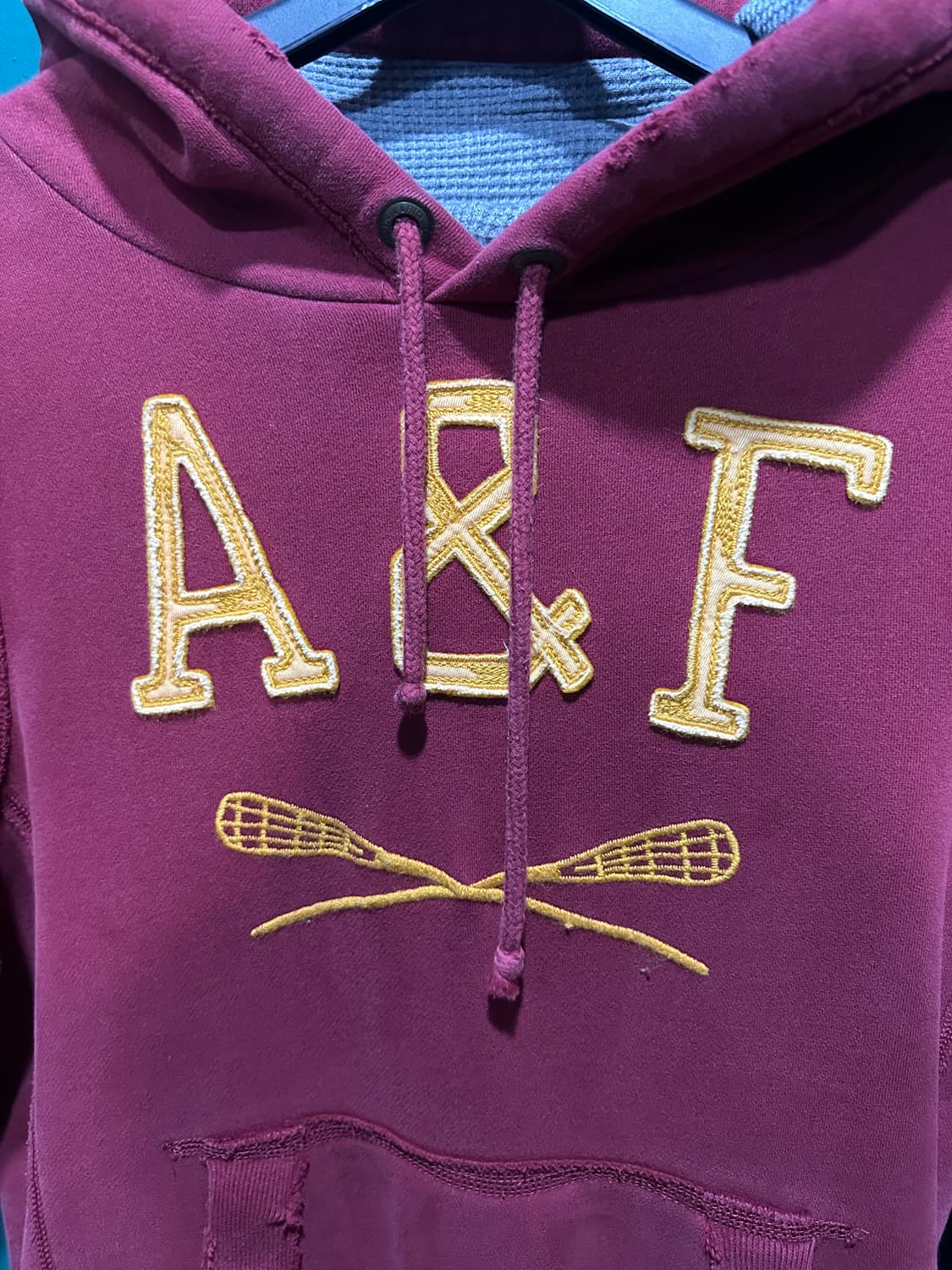 아베크롬비 후드티 버건디M 상품이미지4