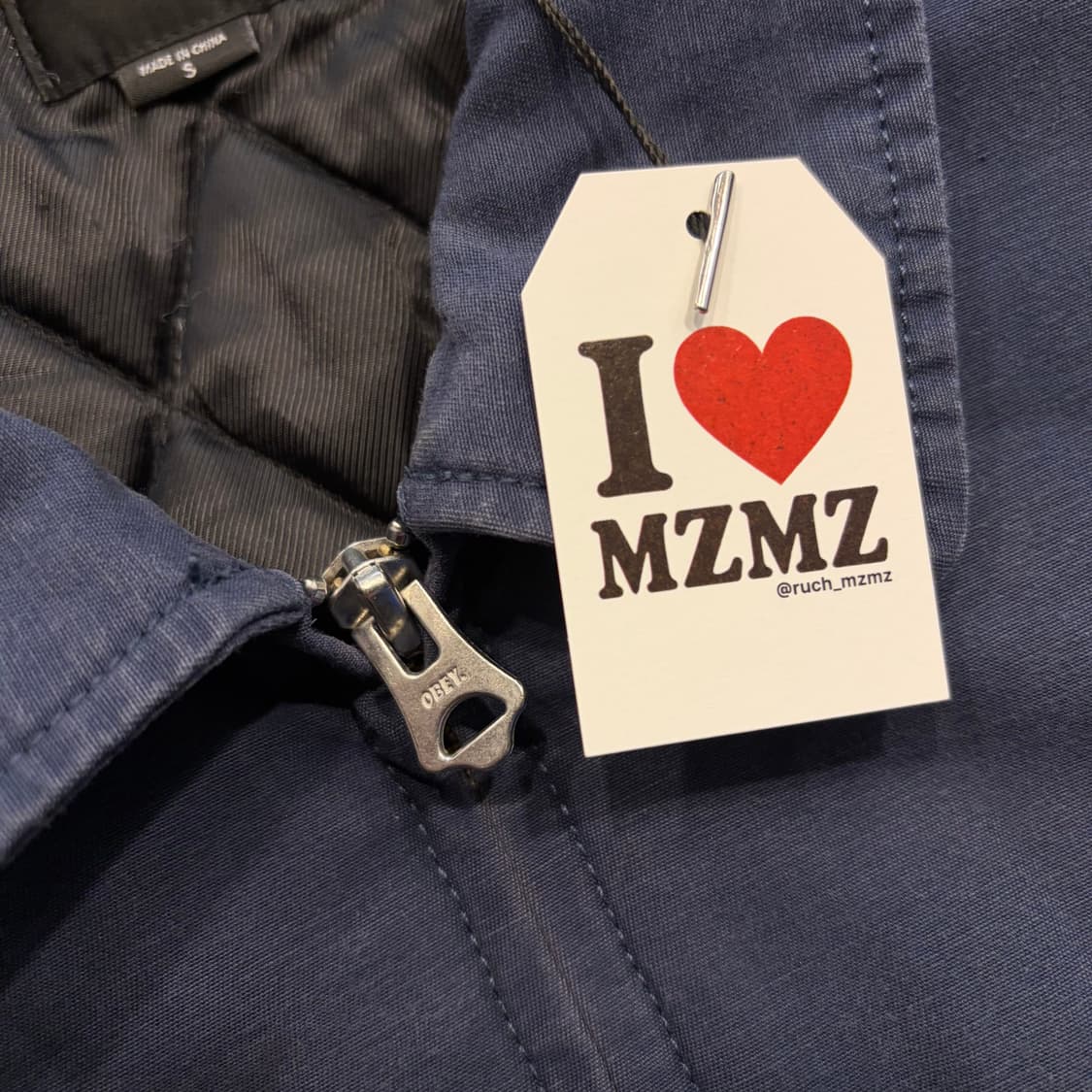 [S] 오베이 네이비 누빔 안감 워크 자켓 D302 상품이미지5