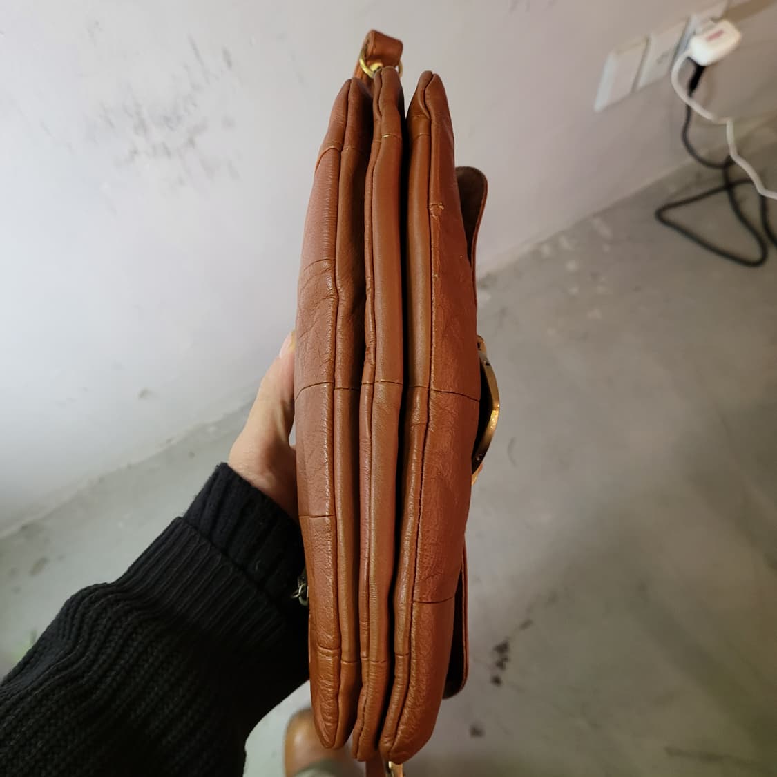 LUOWANG 올 레더 빈티지 토트백 상품이미지8