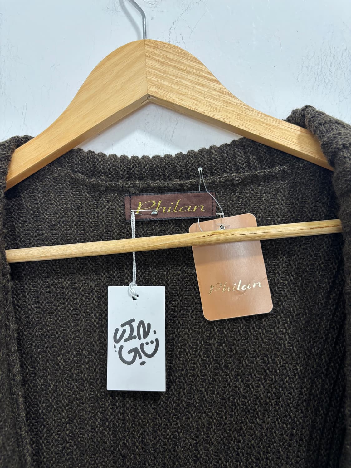 Philan 초코브라운 니트 가디건 상품이미지9